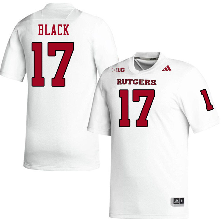 Men #17 Ben Black Rutgers Scarlet Knights 2024 College Football Jerseys Stitched-White